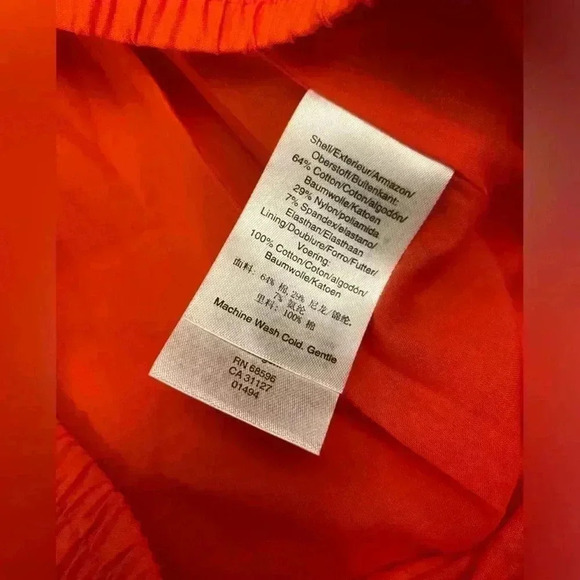 NWT DONNA KARAN NEW YORK Orange Pleated ALine Skirt in Coastal Garden Size Small - Picture 7 of 8